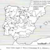 Click para ampliar. Topónimos en Iberia de -briga, seg-, antropónimos ambatus, tesserae hospitali